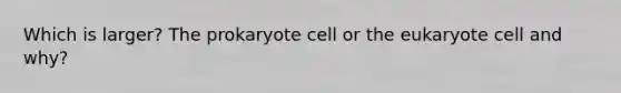 Which is larger? The prokaryote cell or the eukaryote cell and why?