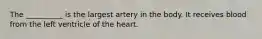 The __________ is the largest artery in the body. It receives blood from the left ventricle of the heart.