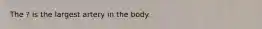 The ? is the largest artery in the body.