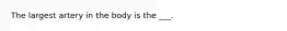 The largest artery in the body is the ___.