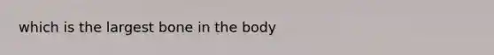 which is the largest bone in the body