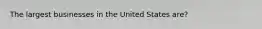 The largest businesses in the United States are?