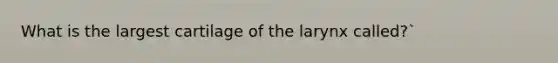 What is the largest cartilage of the larynx called?`