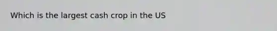 Which is the largest cash crop in the US