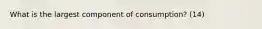 What is the largest component of consumption? (14)