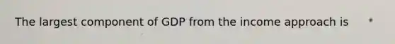 The largest component of GDP from the income approach is