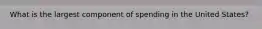 What is the largest component of spending in the United States?