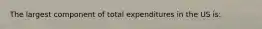 The largest component of total expenditures in the US is: