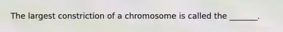 The largest constriction of a chromosome is called the _______.