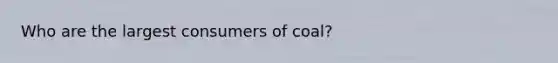 Who are the largest consumers of coal?