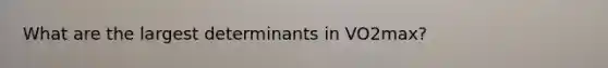 What are the largest determinants in VO2max?