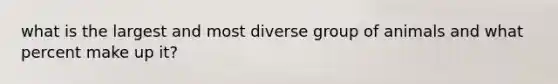 what is the largest and most diverse group of animals and what percent make up it?