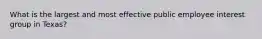 What is the largest and most effective public employee interest group in Texas?