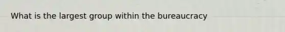 What is the largest group within the bureaucracy