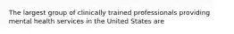 The largest group of clinically trained professionals providing mental health services in the United States are