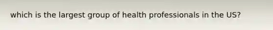 which is the largest group of health professionals in the US?