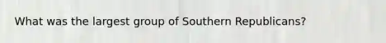 What was the largest group of Southern Republicans?