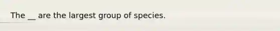 The __ are the largest group of species.