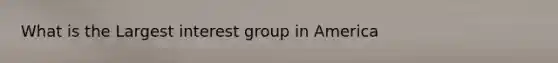 What is the Largest interest group in America