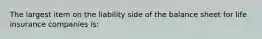 The largest item on the liability side of the balance sheet for life insurance companies is: