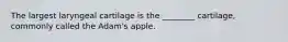 The largest laryngeal cartilage is the ________ cartilage, commonly called the Adam's apple.