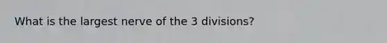 What is the largest nerve of the 3 divisions?