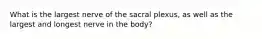 What is the largest nerve of the sacral plexus, as well as the largest and longest nerve in the body?