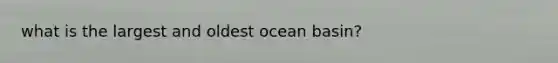 what is the largest and oldest ocean basin?