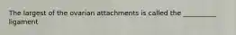 The largest of the ovarian attachments is called the __________ ligament