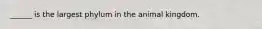 ______ is the largest phylum in the animal kingdom.