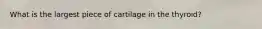 What is the largest piece of cartilage in the thyroid?