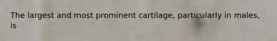 The largest and most prominent cartilage, particularly in males, is