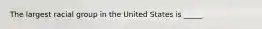 The largest racial group in the United States is _____