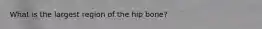 What is the largest region of the hip bone?