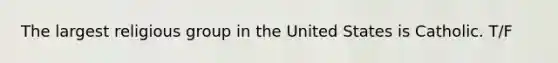 The largest religious group in the United States is Catholic. T/F