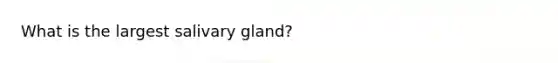 What is the largest salivary gland?