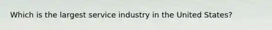 Which is the largest service industry in the United States?