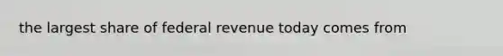 the largest share of federal revenue today comes from