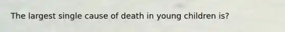 The largest single cause of death in young children is?