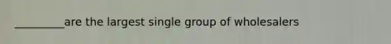 _________are the largest single group of wholesalers