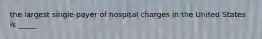 the largest single payer of hospital charges in the United States is _____