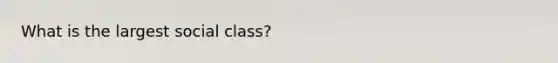 What is the largest social class?