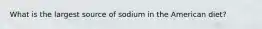 What is the largest source of sodium in the American diet?