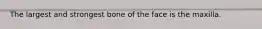 The largest and strongest bone of the face is the maxilla.