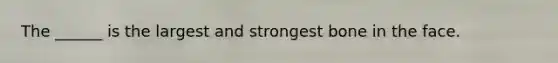 The ______ is the largest and strongest bone in the face.