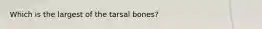 Which is the largest of the tarsal bones?