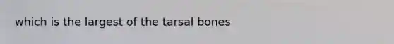 which is the largest of the tarsal bones