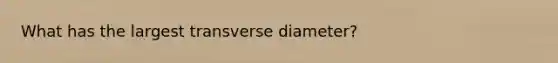 What has the largest transverse diameter?