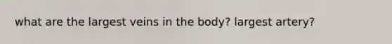 what are the largest veins in the body? largest artery?