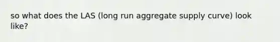 so what does the LAS (long run aggregate supply curve) look like?